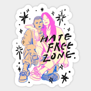 HATE FREE ZONE Sticker